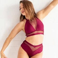 Tatiana Activewear Lucia Shorts - Burgundy All Pole Wear