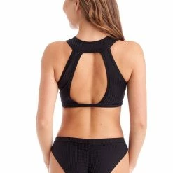 Bandurska Zara Top - Ribbed Black