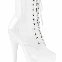 Pleaser USA Adore-1020 7inch Pleaser Boots - Patent White