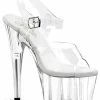 Pleaser USA Adore-708 7inch Pleasers - Clear