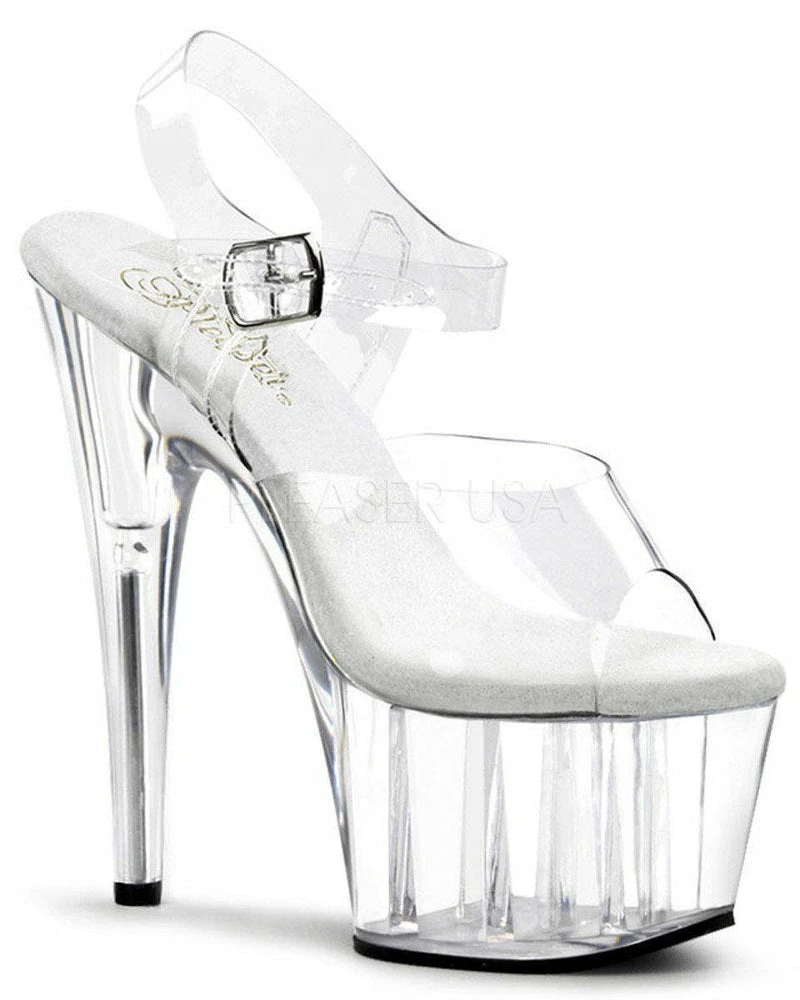 Pleaser USA Adore-708 7inch Pleasers - Clear