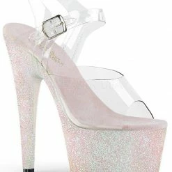 Shoes Pleaser USA Adore-708HMG Glitter 7inch Pleasers - Opal