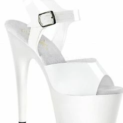 Pleaser USA Adore-708N 7inch Jelly-Like Pleasers - White Shoes
