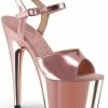 Shoes Pleaser USA Adore-709 7inch Pleasers - Metallic Rose Gold
