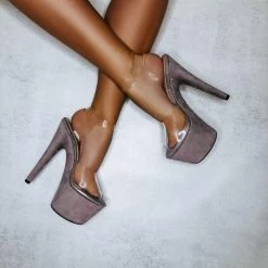 Hella Heels Classic Faux Suede 7inch Stilettos - Coco Shoes