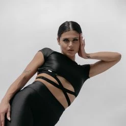 Paradise Chick Frankie Wrap Top - Black Back In Stock