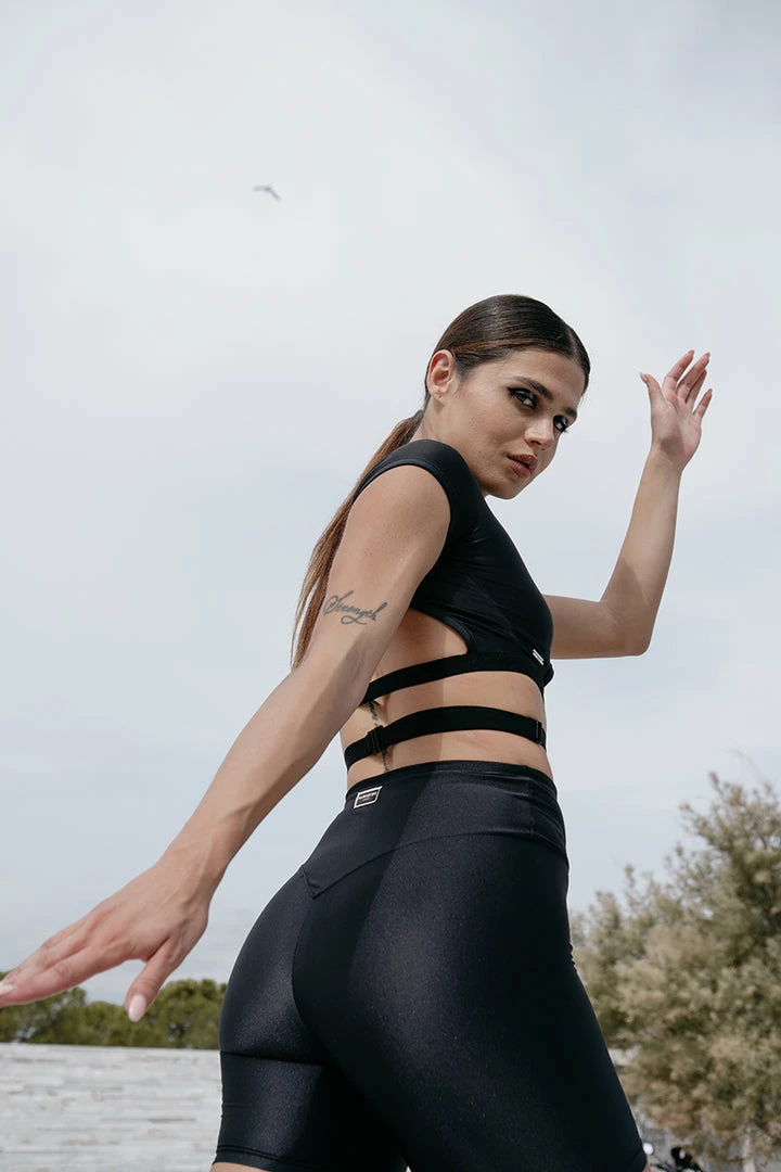 Paradise Chick Frankie Wrap Top - Black Back In Stock