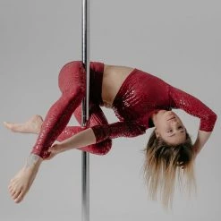 All Pole Wear Paradise Chick Superhero Series Sticky V- String Leggings - Cherry Leopard