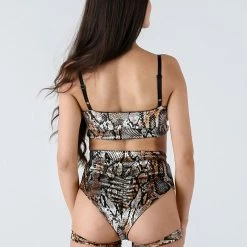 All Pole Wear REV ACTIV Bomb Garter Shorts - Snake Velvet