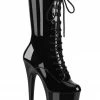 Pleaser USA Flamingo-1050 8inch Pleaser Boots - Patent Black