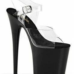 Pleaser USA Flamingo-808 8inch Pleasers - Black