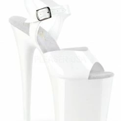 Pleaser USA Flamingo-808N Jelly-Like 8inch Pleasers - White Shoes