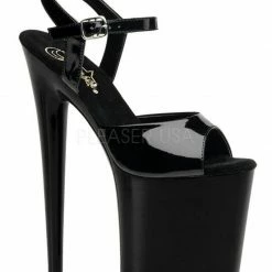 Shoes Pleaser USA Flamingo-809 8inch Pleasers - Patent Black