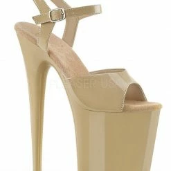 Shoes Pleaser USA Flamingo-809 8inch Pleasers - Patent Cream