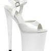 Shoes Pleaser USA Flamingo-809 8inch Pleasers - Patent White