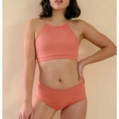 Mademoiselle Spin Gaby Top - Terracotta Pink All Pole Wear