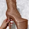 Shoes Hella Heels The Glitterati 7inch Boots - Oh Honey