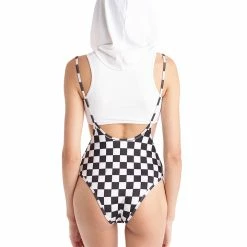All Pole Wear Hamade Activewear High Waisted Sling Bottoms - Checkered