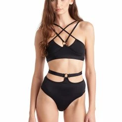 Hamade Activewear O-Ring Top - Black