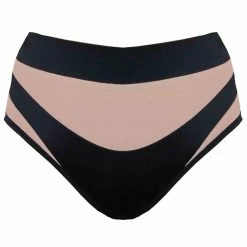 Creatures Of XIX I S I S High Waisted Bottoms - Black With Sand Mesh