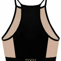 All Pole Wear Creatures Of XIX I S I S Halter Top - Black With Sand Mesh