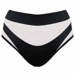 Creatures Of XIX I S I S High Waisted Bottoms - Black With White Mesh