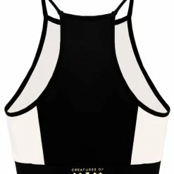 All Pole Wear Creatures Of XIX I S I S Halter Top - Black With White Mesh