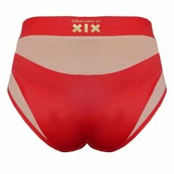 All Pole Wear Creatures Of XIX I S I S High Waisted Bottoms - Red With Sand Mesh