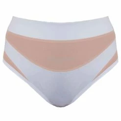 Creatures Of XIX I S I S High Waisted Bottoms - White With Sand Mesh Shorts