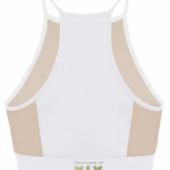 Creatures Of XIX I S I S Halter Top - White With Sand Mesh All Pole Wear