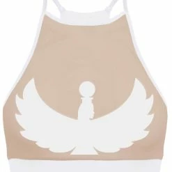 Creatures Of XIX I S I S Halter Top - White With Sand Mesh All Pole Wear