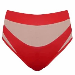 All Pole Wear Creatures Of XIX I S I S High Waisted Bottoms - Red With Sand Mesh