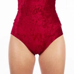 Dragonfly Betty High-Waisted Shorts - Velvet Red All Pole Wear