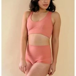 Mademoiselle Spin Louise Top - Terracotta Pink All Pole Wear