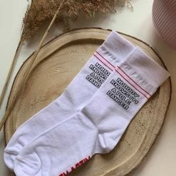 REV ACTIV Nobody Knows I'm A Poledancer Socks - White