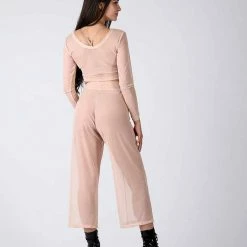 REV ACTIV Mesh Flow Pants - Beige Loungewear Bottoms