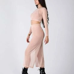 REV ACTIV Mesh Flow Pants - Beige Loungewear Bottoms