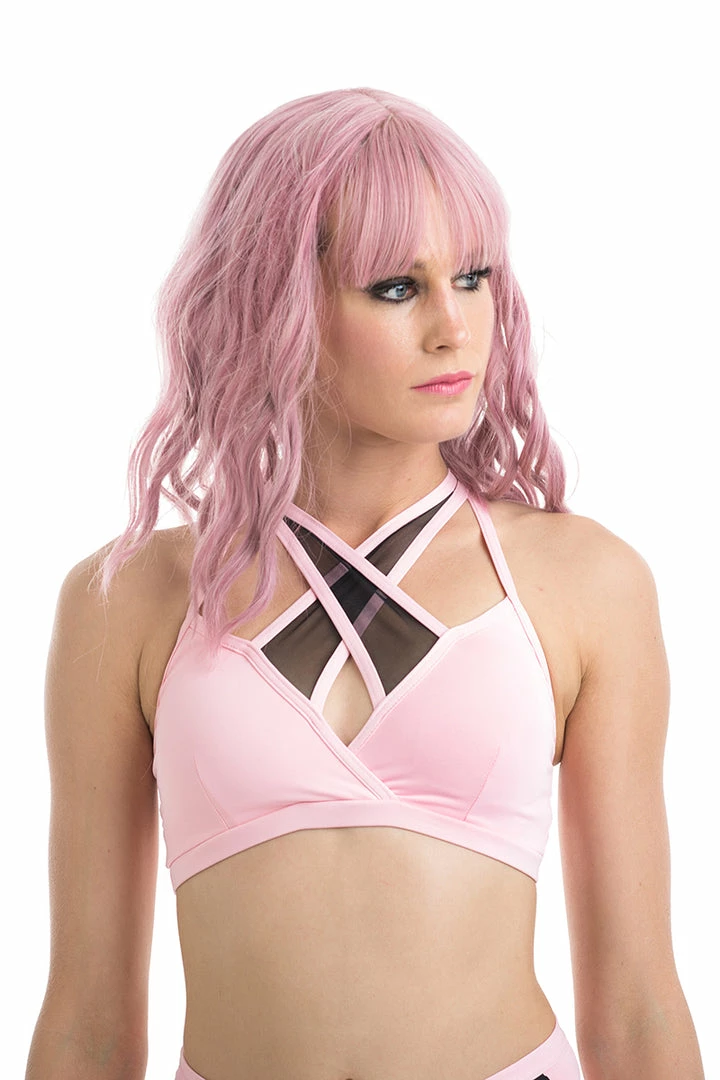 Poledancerka X-Front Top - Baby Pink All Pole Wear