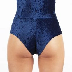 Dragonfly Betty High-Waisted Shorts - Velvet Blue