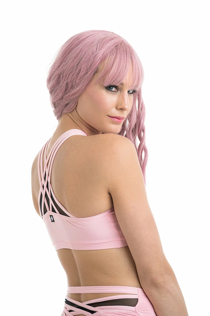 Poledancerka X-Front Top - Baby Pink All Pole Wear