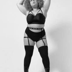 Rolling Over The Knee Socks - Black (3 Sizes Available) Accessories