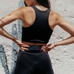 Paradise Chick Miami Loose Shorts - Ribbed Black