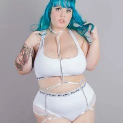 Rolling Alpha High Waisted Hot Pants - White All Pole Wear