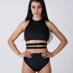 REV ACTIV Second Skin High Waist Shorts - Black All Pole Wear