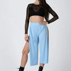 REV ACTIV Sensual Flow Pants (with Leg Slit) - Baby Blue
