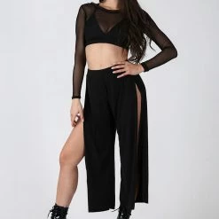 Back In Stock REV ACTIV Sensual Flow Pants (with Leg Slit) - Black