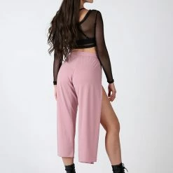 Loungewear Bottoms REV ACTIV Sensual Flow Pants (with Leg Slit) - Rose Pink