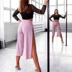 Loungewear Bottoms REV ACTIV Sensual Flow Pants (with Leg Slit) - Rose Pink