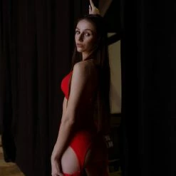 Bandurska Simone Leggings - Ribbed Red