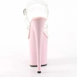 Pleaser USA Flamingo-808 8inch Pleasers - Baby Pink New In
